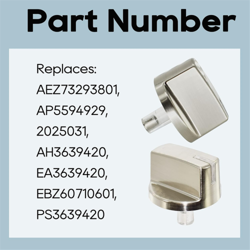 5pcs AEZ73293801 Burner Control Knob Assembly Replacement for Range/Stove Cooktop, Replace Part 2