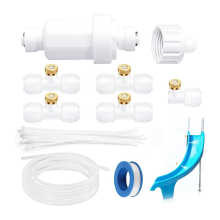 Kit di spruzzi per scivolo da piscina, tubo dell'acqua include tubo da 32,8 piedi con 5 ugelli, filtro