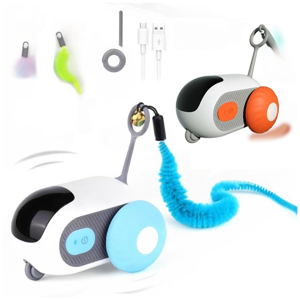 Smart Cat Toy 2 Modes Automatic Moving Remote Controlled Car for Cats Dogs Interactive Playing Kitten Training-image-OPC-PJSFNTG-NEW