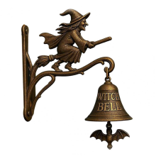 Halloween Hexe Glocke Vintage Metall Willkommen Türklingel Ladenbesitzer Hause Eingang Tür Wand Montieren Spooky Dekorative
