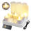 Flameless Candles with Remote Control Timer & Charging Base, 6pcs USB Rechargeable Battery LED Tea Lights 1