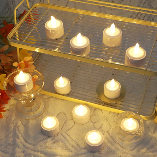 Flameless Candles with Remote Control Timer & Charging Base, 6pcs USB Rechargeable Battery LED Tea Lights 2