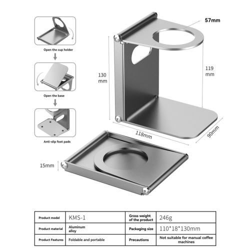 Support pour machine à expresso portable et pliable, support pour cafetière de bureau avec base, adapté 2