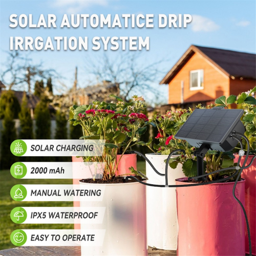 Solar Irrigation System for Garden Balcony Automatic Drip DIY Watering 1