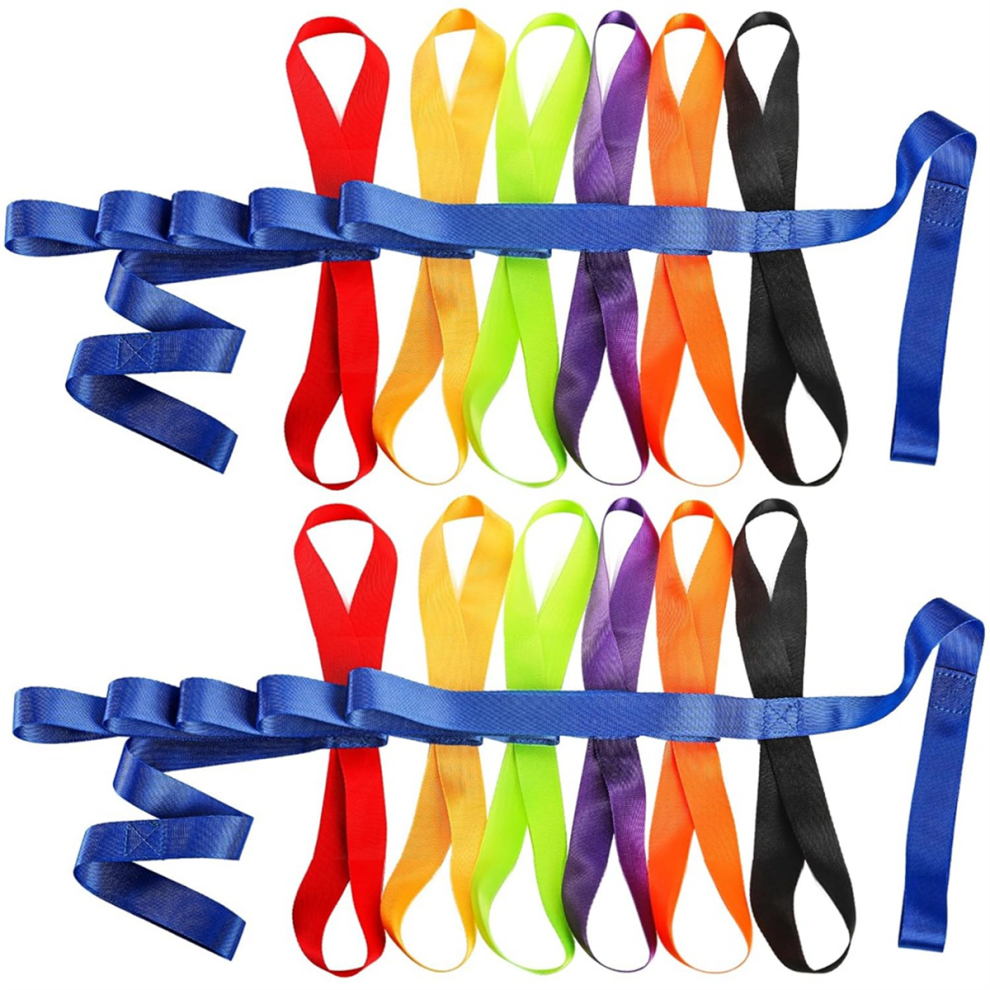 2 Pack Children's Safety Walking Ropes With 12 Colorful Each Handles, Outdoor Daycare Rope For Preschool Teacher Exogio