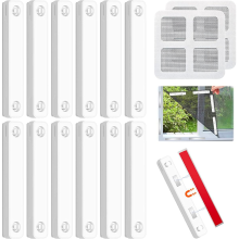 Magnetic Strips 12 Pcs Self-Adhesive Universal Strong Magnet Adhesive Screen Fixing Clips for Curtain Mesh Nets
