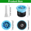 10 Pieces Variable Arc Nozzle, Sprinkler Heads Replacement Adjustable 0 - 360 Pattern Sprays Nozzle Blue 2