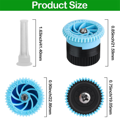 10 Pieces Variable Arc Nozzle, Sprinkler Heads Replacement Adjustable 0 - 360 Pattern Sprays Nozzle Blue 1