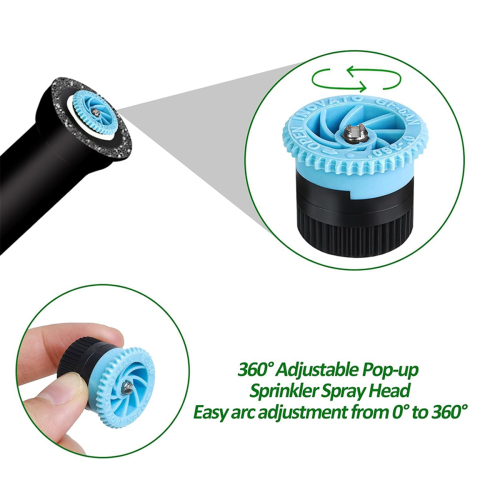 10 Pieces Variable Arc Nozzle, Sprinkler Heads Replacement Adjustable 0 - 360 Pattern Sprays Nozzle Blue 2