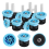 10 Pieces Variable Arc Nozzle, Sprinkler Heads Replacement Adjustable 0 - 360 Pattern Sprays Nozzle Blue 1