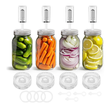 Fermentationsset für Weithalsgläser, Einlegen/Sauerkraut (Gläser nicht im Lieferumfang enthalten)