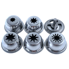 Churro-Düsenform aus massivem, hohlem Edelstahl für Churros-Maschine, 5 Formen/Set, 53 mm Außendurchmesser
