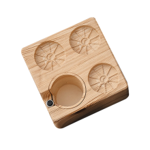Supporto per portafiltro per stazione di pressatura del caffè 51 mm 54 mm 58 mm per accessori per espresso, strumenti, venatura del legno chiaro