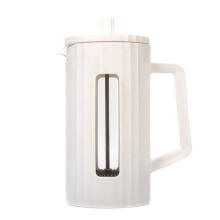 600Ml French Coffee Maker High Borosilicate Glass House Brewer Milk Foam Frother Tea White