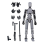 Robot Action Figure, 3D Printed with Full Articulation for Stop Motion Animation Gray 1