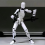 Robot Action Figure, 3D Printed with Full Articulation for Stop Motion Animation Gray 9