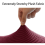 2PCS Soft Stretch Plush Armrest Covers, Covers for Chairs/Sofas, Couch Arm Covers,Black 3