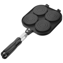 Wheel Pie Grill Pan Mini Frying Double Sided Pancake Nonstick Egg Burgers Multi-Hole