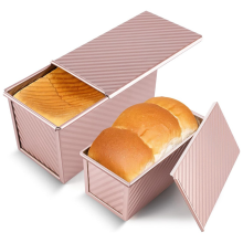 2Pack Pullman Loaf Pan with Lid,Non-Stick Sandwich Bread Pan,1 Lb/0.5 Lb Capacity,Bread Toast Box Mold for Baking