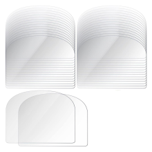 80PCS Plastic Transparent Soft Scraper Cake Cream Scraping Plate Baking Round Edge Cutter Elastic