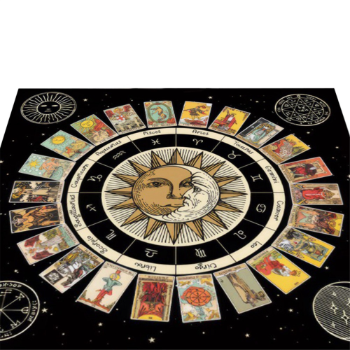 Tarot Card Tablecloth, Fortune Telling Mat, Board Game Cloth Decoration Tableclot A 2