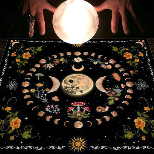 Tarot Card Tablecloth, Fortune Telling Mat, Board Game Cloth Decoration Tableclot A