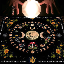 Tarot Card Tablecloth, Fortune Telling Mat, Board Game Cloth Decoration Tableclot C