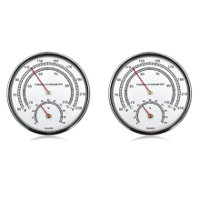 Sauna Accessories Thermometer Fahrenheit 2 in 1 Metal and Hygrometer with Hanging Hole