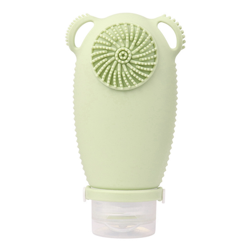Saudism Silicone Travel Refillable Bottle Cleansing Brush Portable Shampoo Bottles Lotion Cosmetics Container H