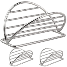 3 Pieces Taco Holder Stand Stainless Steel Rack Tray for Tortillas Sausages Hot Dogs Mexican