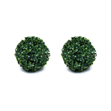 2 Pcs Artificial Plant Topiary Ball Garden Spheres Outdoor Indoor Decoration for Backyard Decor S