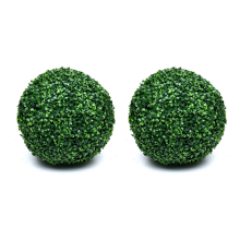 2 Pcs Artificial Plant Topiary Ball Garden Spheres Outdoor Indoor Decoration for Backyard Decor L