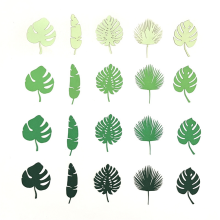 500Pcs Monstera Paper Leaf Plants Summer Party Confetti Decor Filled Balloon Birthday Wedding Decoration