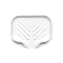 Self Draining Soap Bar Holder Silicone Kitchen Sink Dish Tray Counter Organizer S White