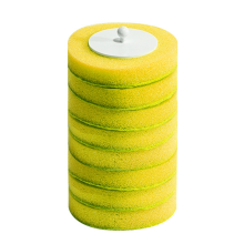 48PCS Disposable Toilet Brush Refills No Dead Angle Foam Cleaning Sponges Heads Bathroom Accessories Yellow