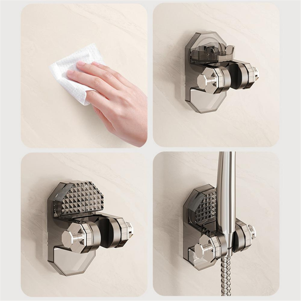 Adjustable Shower Heads Holder Showerhead Wall Mounted Suction Bracket No Drill Required Cup A 4852937826385