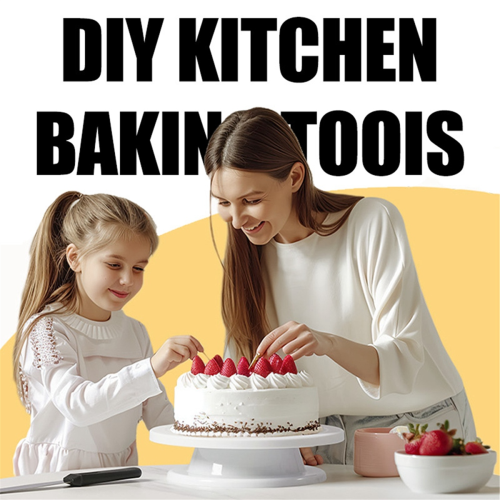 7-Piece Cake Making Tool Kit, Turntable Combination Spatula Baking Set 2