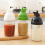 Salad Dressing Container, Bottles Shaker Prevent Leakage Jar with Lid C 4