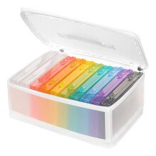 4x6 Inch Photo Storage Boxes Case with Handle, 10 Inner Plastic Keeper, Scrapbook Organiser Container Box