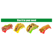 12 Pack Taco Trays Plastic Burrito Serving Party Supplies for Tacos Burritos Hot Dogs Yellow