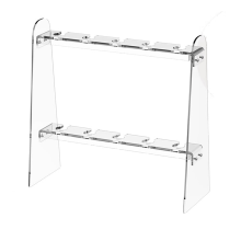 Acrylic Champagne Glass Holder Stand 2 Tier Wall with 10 Slots for Party Countertop