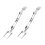 2pcs Stainless Steel Fruit Cutter, Foldable Watermelon Fork Slicer Tool, Dual Head Forks 1
