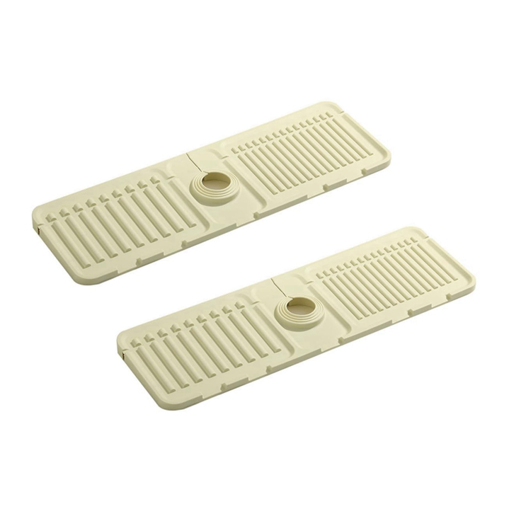 Drain Mat Kitchen Faucet Sink Splash-Proof Non-Slip Cuttable Drainage Pool Storage As Shown 4852937831709