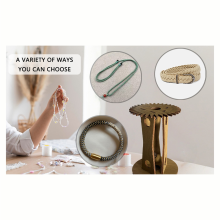 Weaving String with Wooden Handles DIY, Wood Braiding Disk for Friendship Bracelet Looms Slot Kit DIY Hand Rope