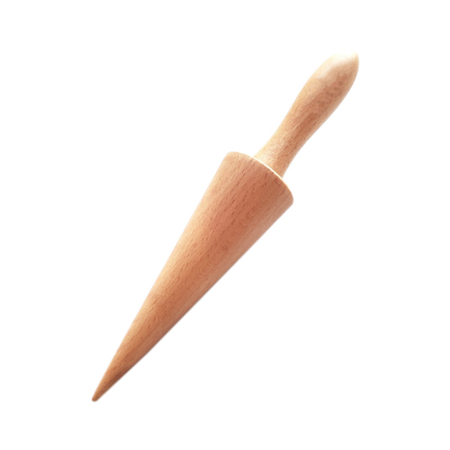 Ice Cream Waffle Cone Roller, Strong and Smooth Wooden Pizzelle Cone, Handle Shaped Tool