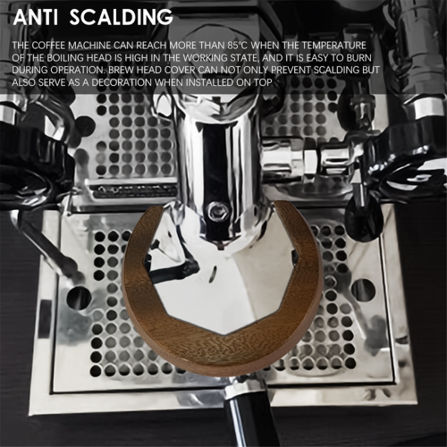 Suitable for E61 Series Coffee Machine Accessories Brewing Head Walnut Solid Wood Anti-Scalding Ring Heat Shield 2