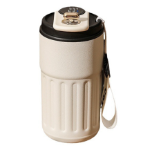 450ML Smart ThermosBottle Digital LED Temperature Coffee Mug Stainless Steel Thermal Tumbler Portable Flasks,A