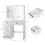6 Drawers Vanity Makeup Table with 10 LED Bulbs Mirror Dressing Table 6