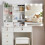 6 Drawers Vanity Makeup Table with 10 LED Bulbs Mirror Dressing Table 7