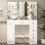 New Vanity Makeup Desk Dressing Table With Lights Mirror Drawers Stool 2